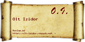Olt Izidor névjegykártya